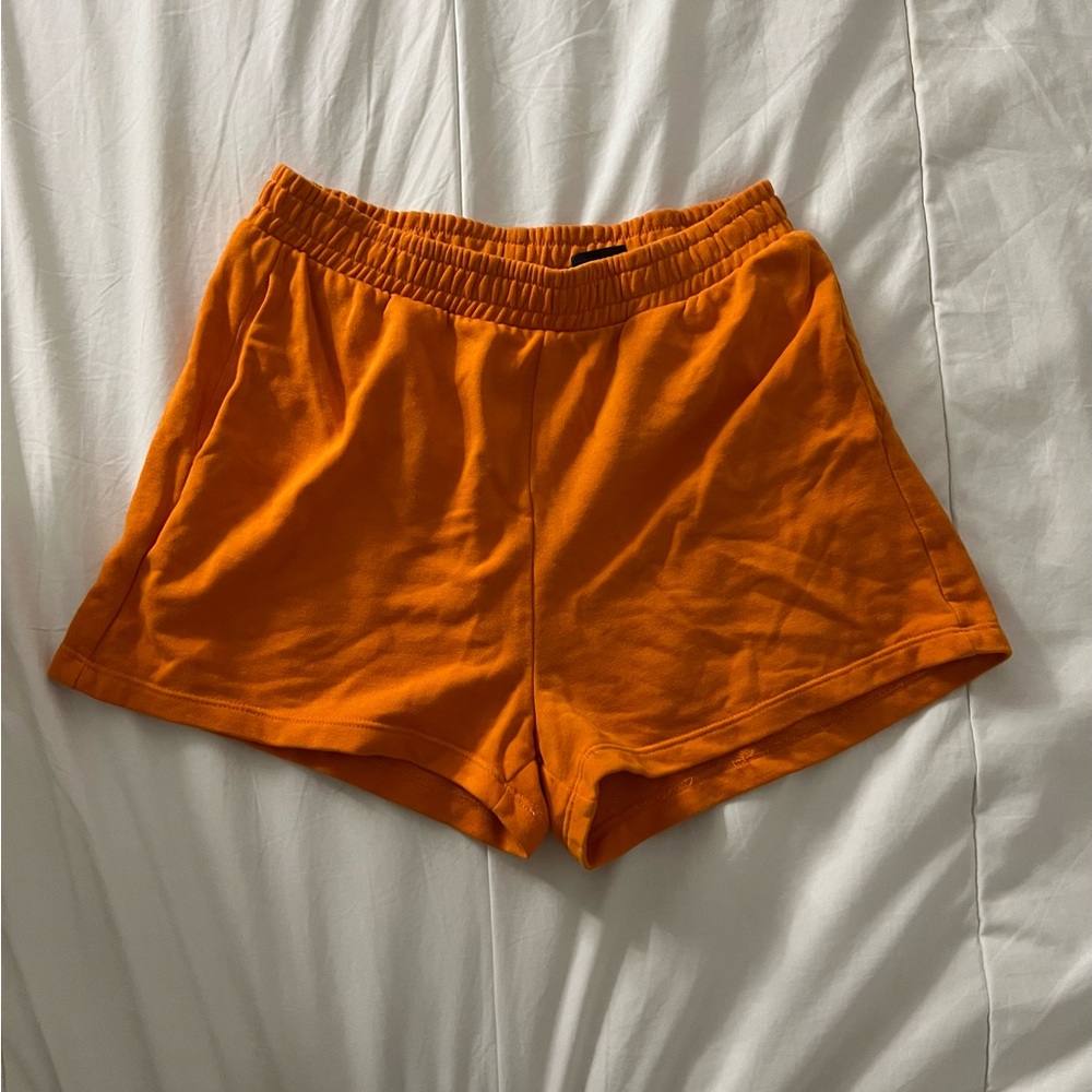H&M Orange Women’s Casual Elastic-Waist Shorts